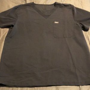 Mens Figs Leon Scrub Top in Charcoal - Size Large